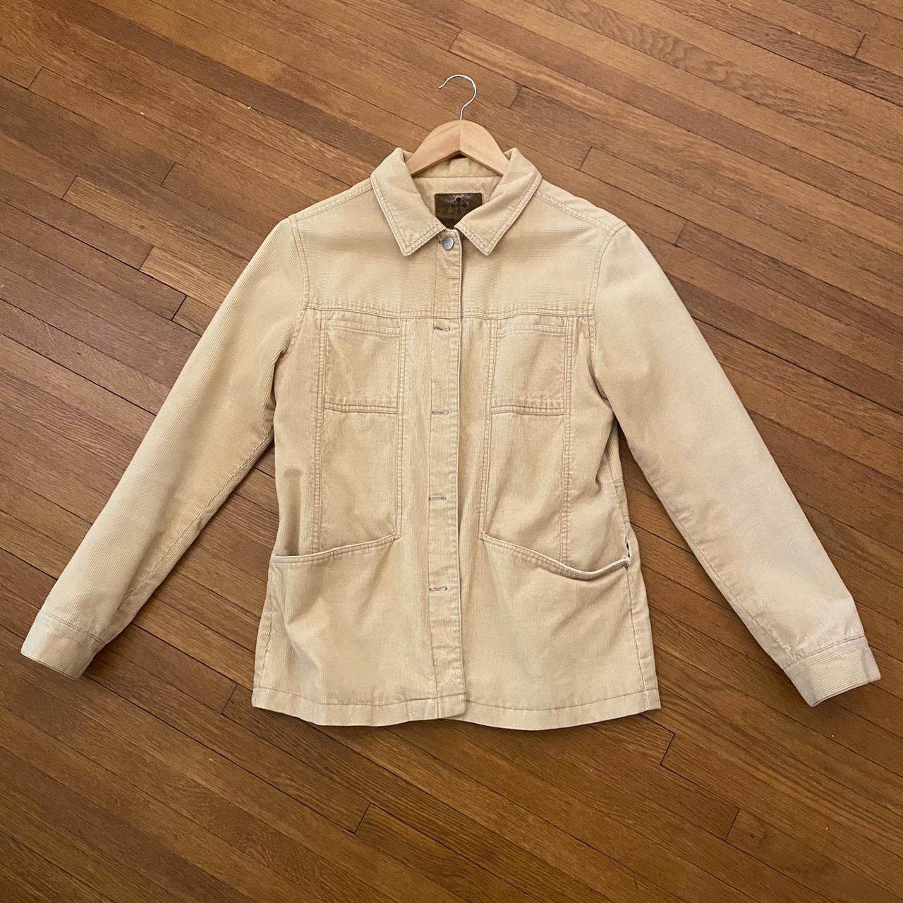 Women's Cream and Yellow Jacket Depop