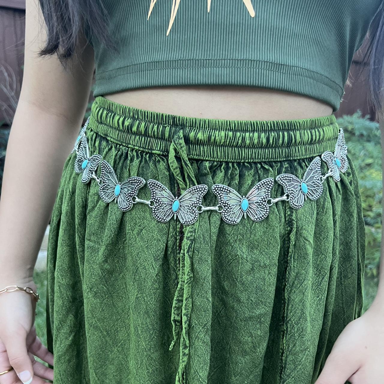 Chain Belt Vintage Butterfly Belt Butterfly Pendant Butterfly