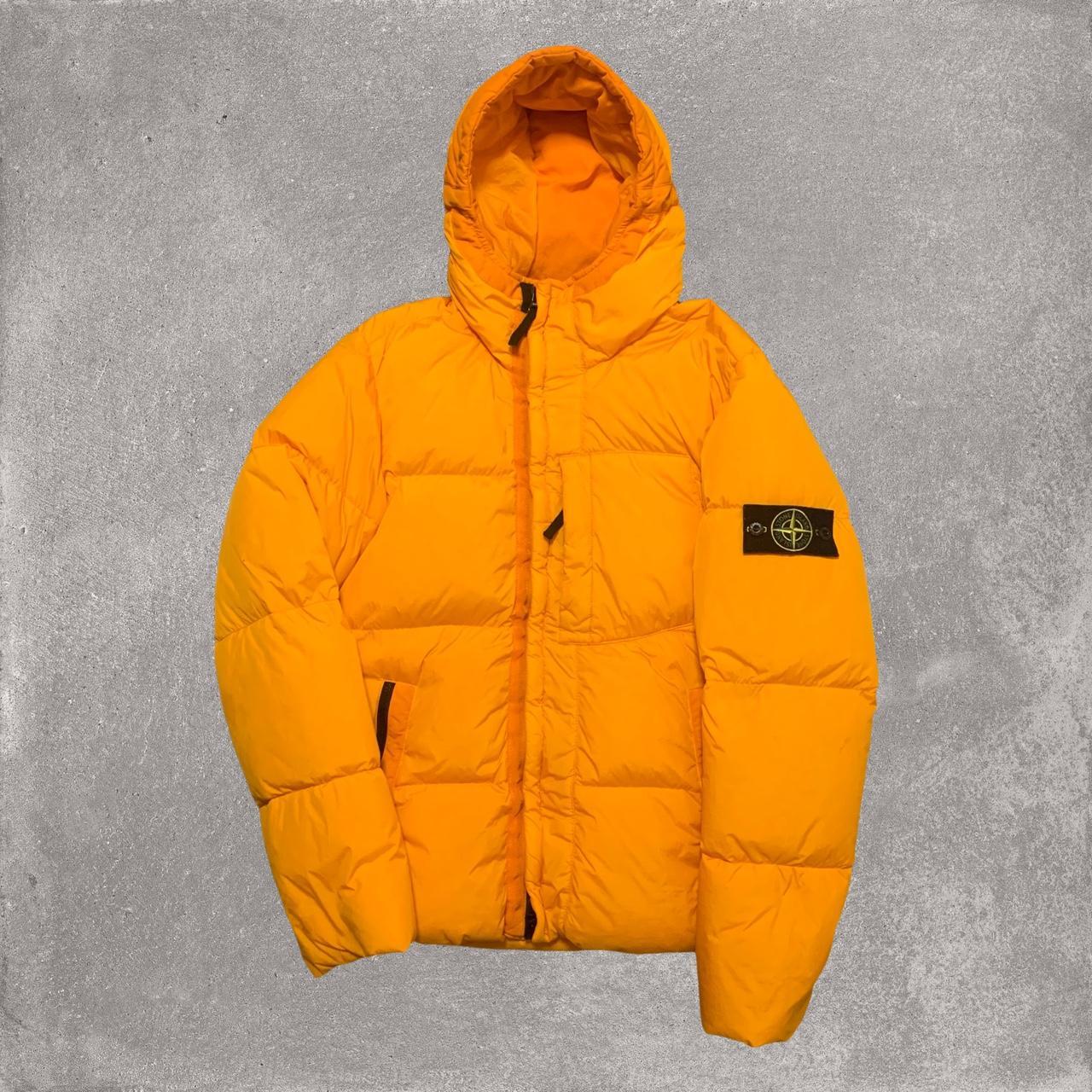 Stone island hot sale orange parka