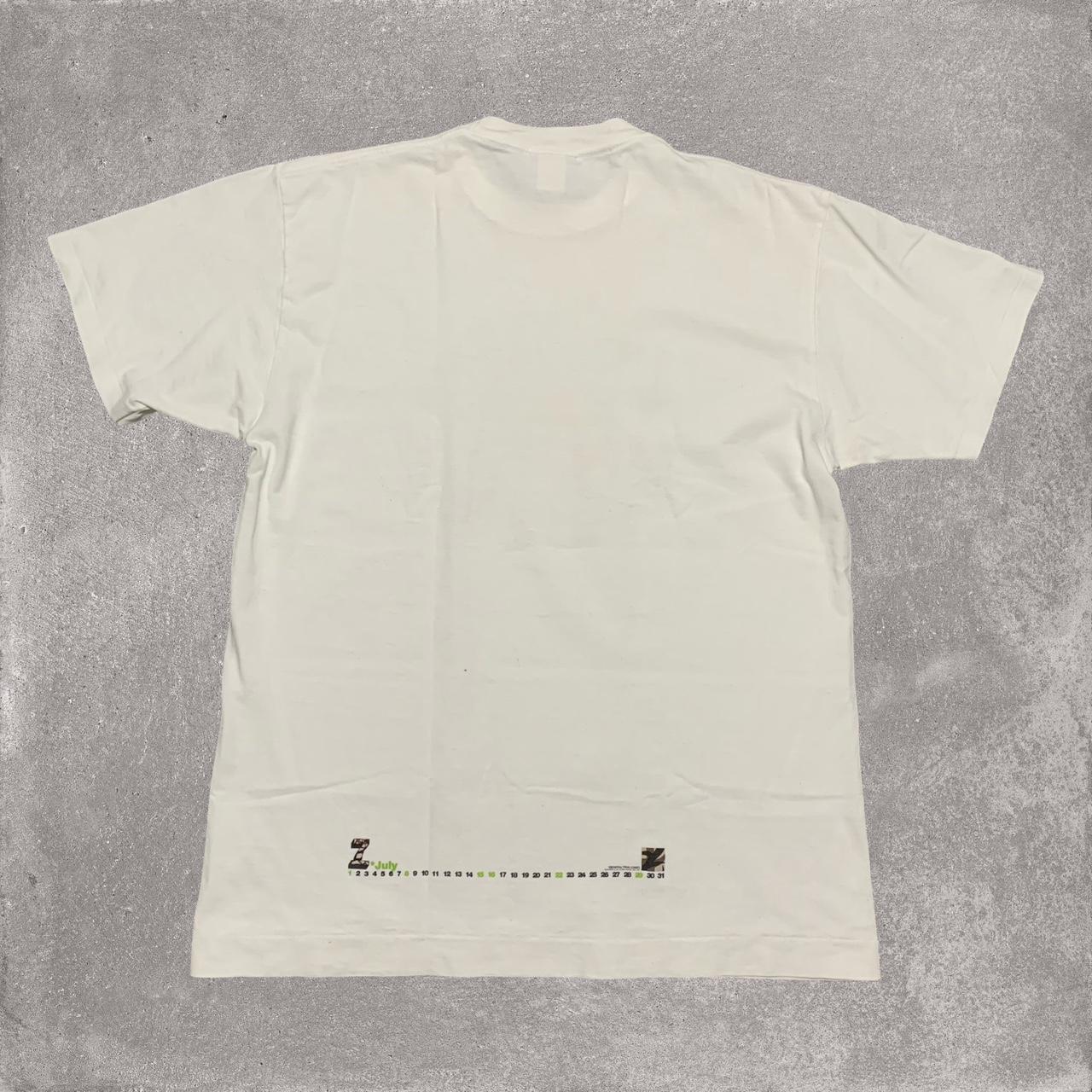 Bape Large Calendar White Tee A Bathing Ape July | Depop