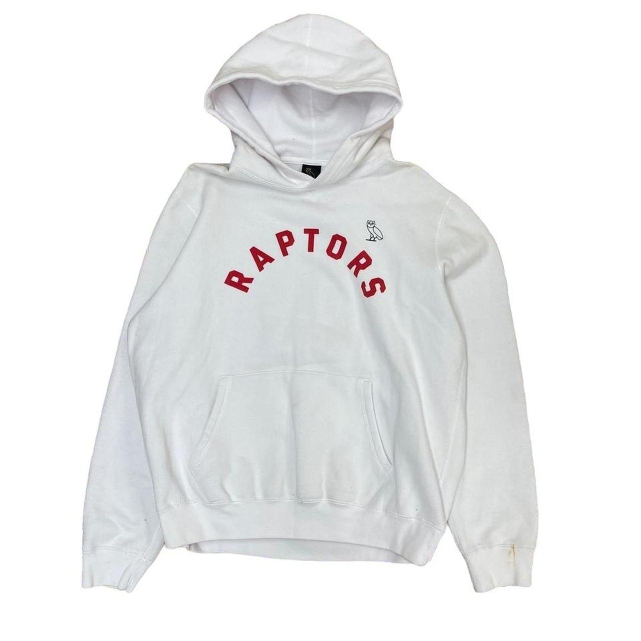 NBA Men's White and Red Hoodie