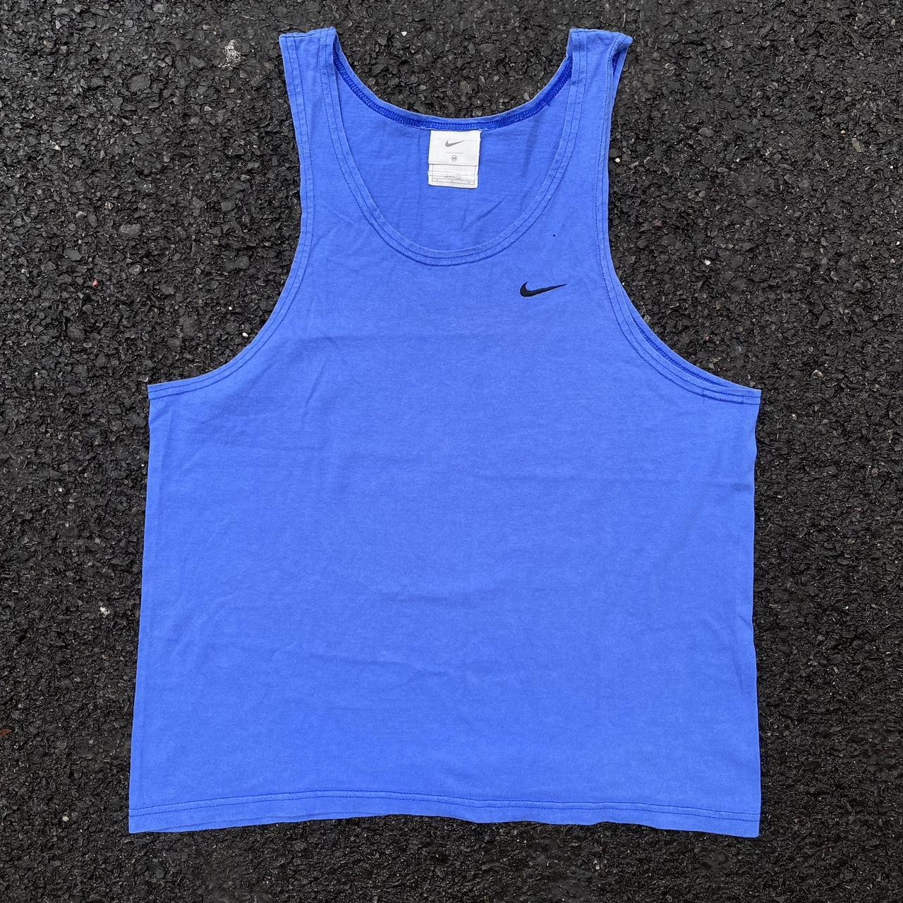 Vintage 90s Nike Tank Top Vintage 1990s Nike Silver... - Depop