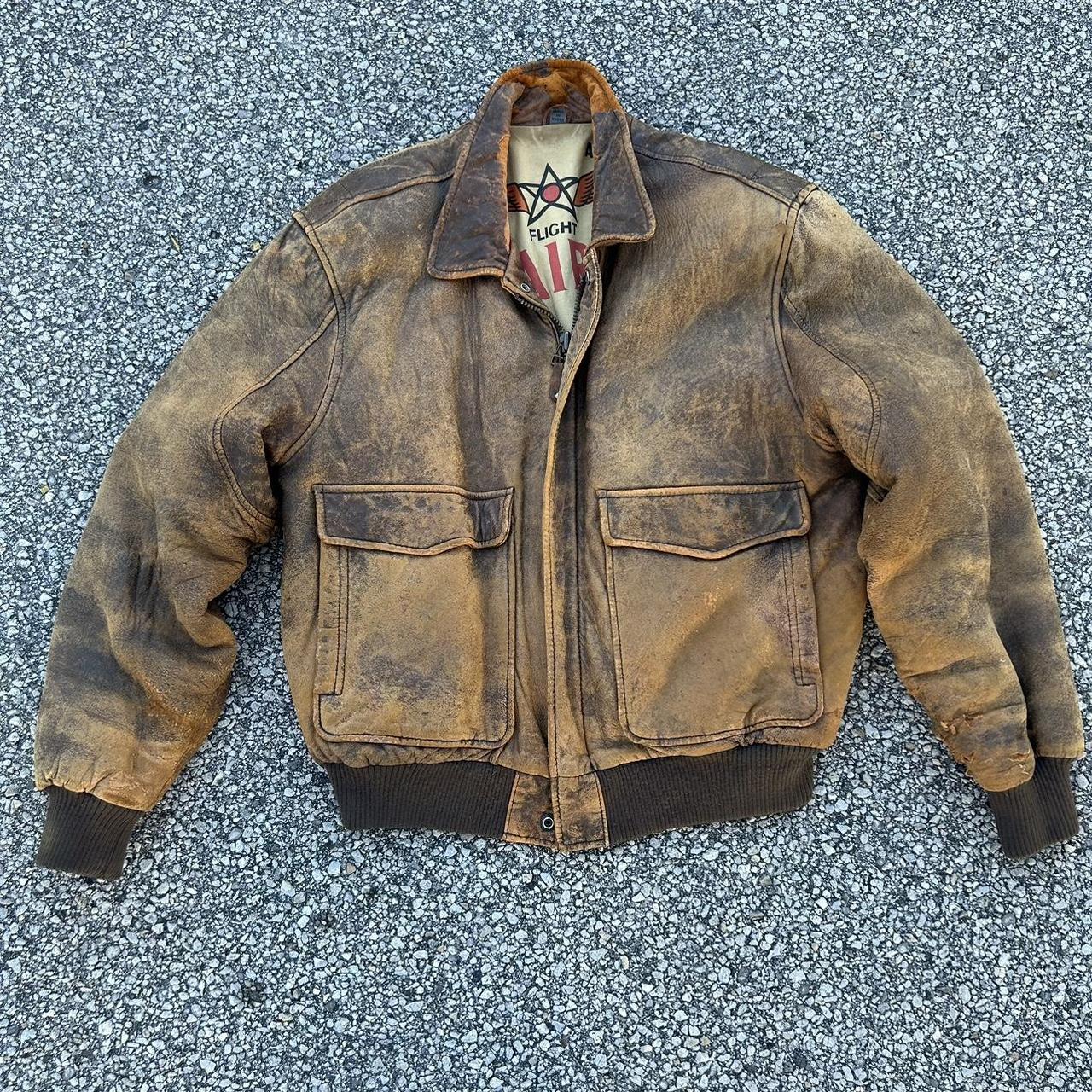 Vintage Oversized Cleveland Browns leather bomber - Depop