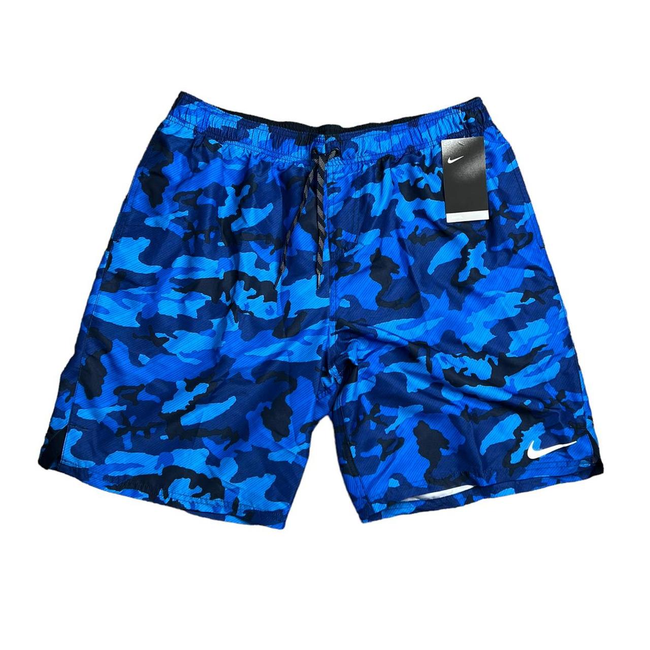 New with Tags Nike Blue Camo swim shorts size... - Depop