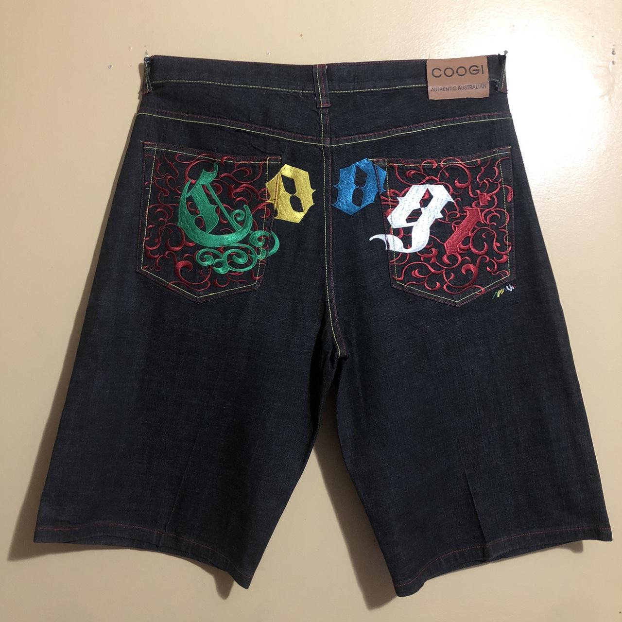 Coogi embroidered black shorts Size: 44 x | Depop