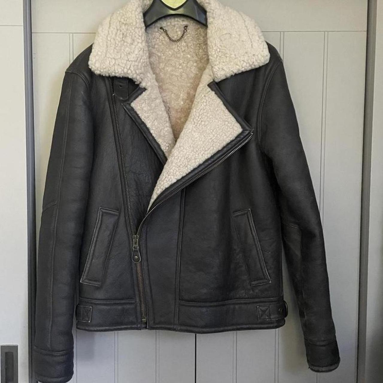 Lambskin Aviator Jacket Real lambskin - some minor... - Depop