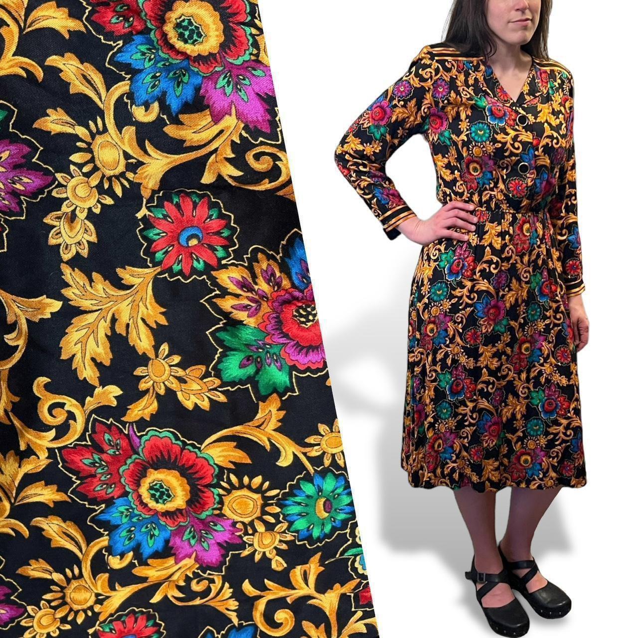 Leslie fay floral maxi clearance dress