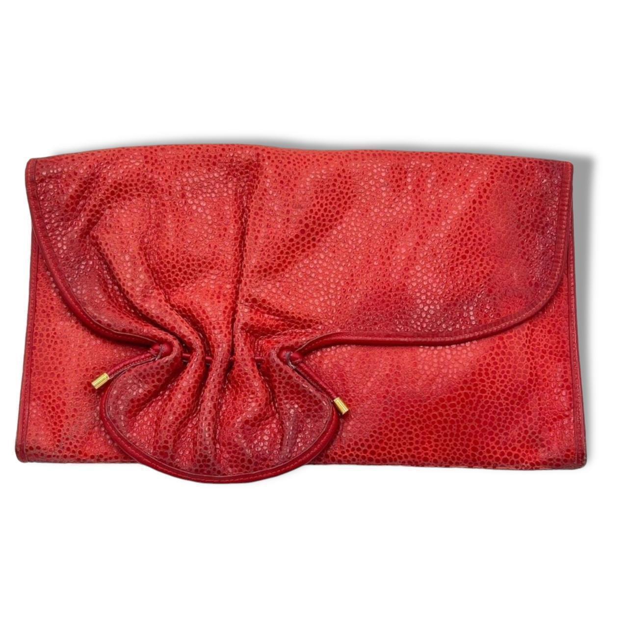 Oversized red clutch on sale bag