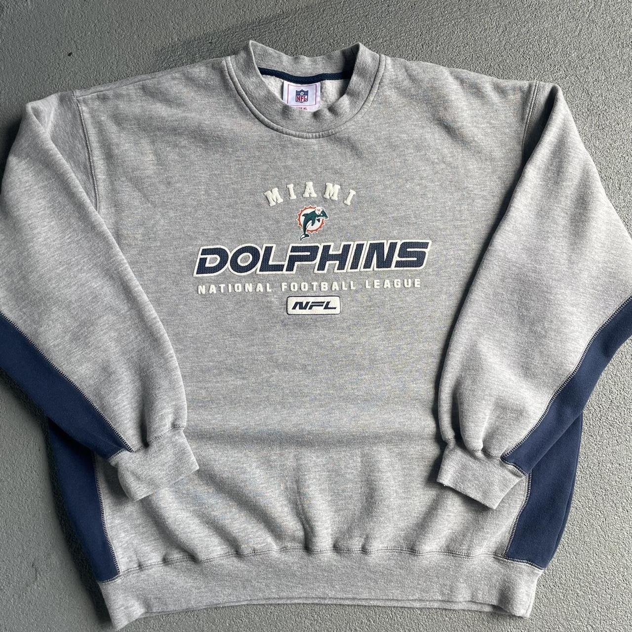 Vintage 1995 Miami Dolphins Sweatshirt Size - Depop