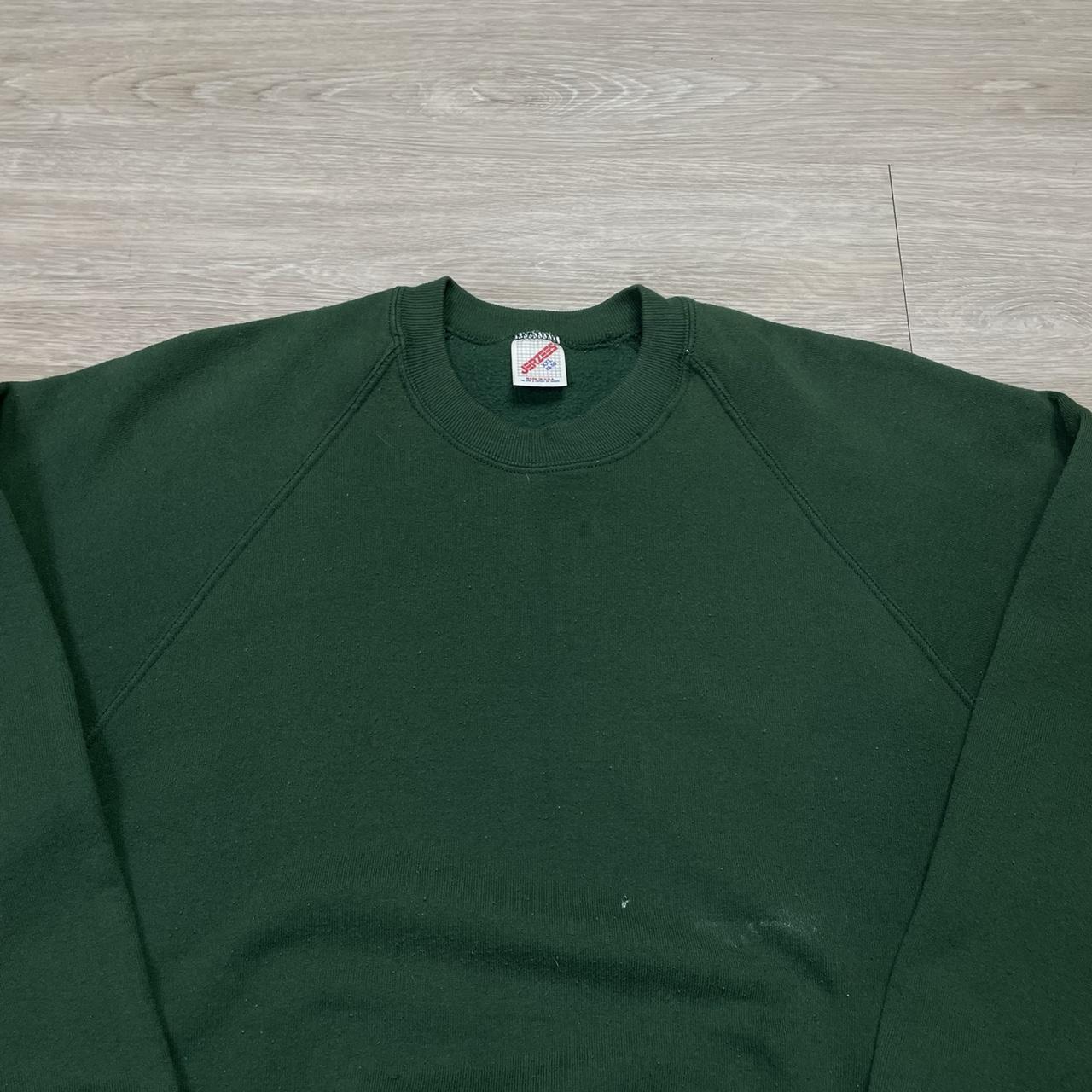 Vintage 1990s Jerzees Green Crewneck Tagged Size... Depop