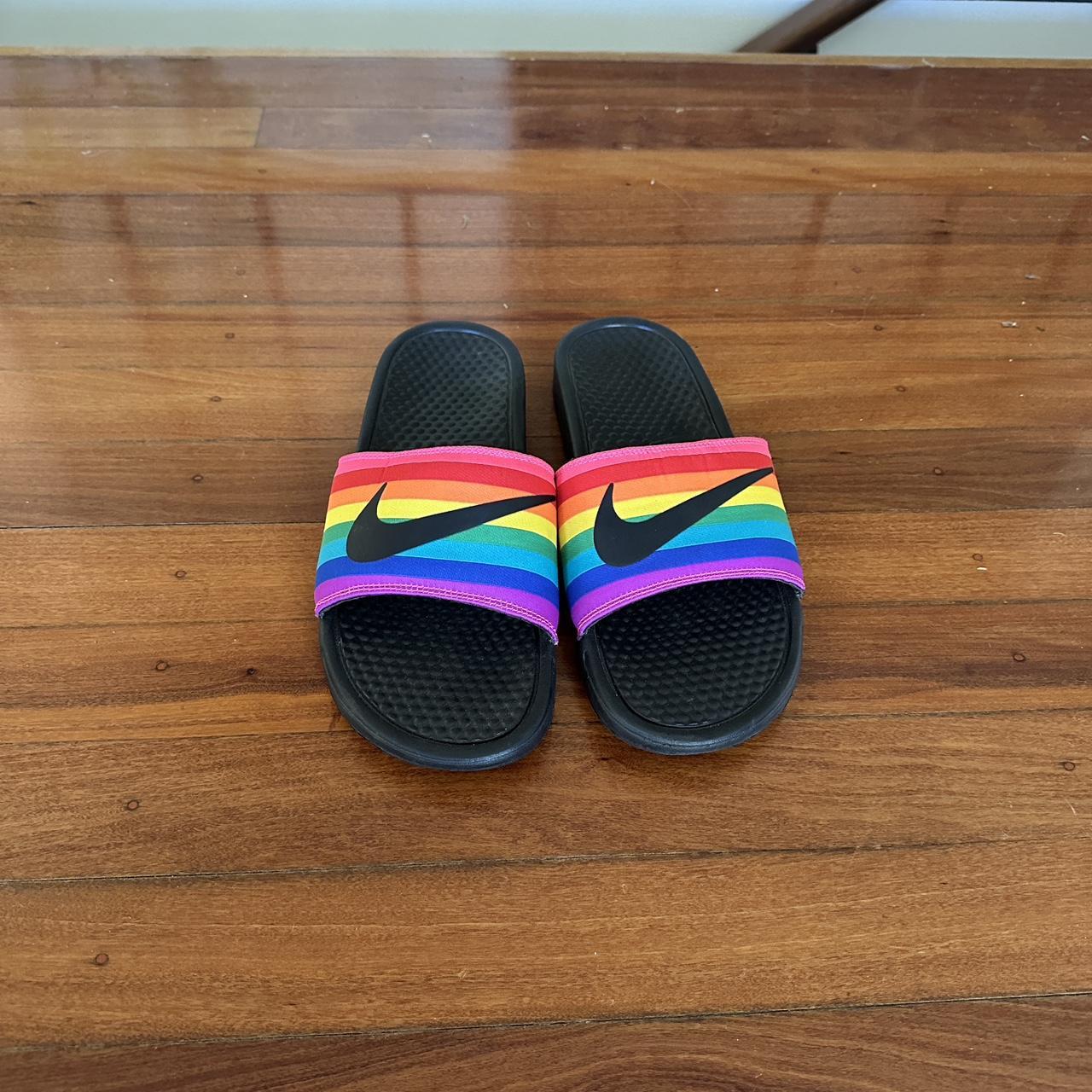 Nike slides limited edition pride collection by. Depop