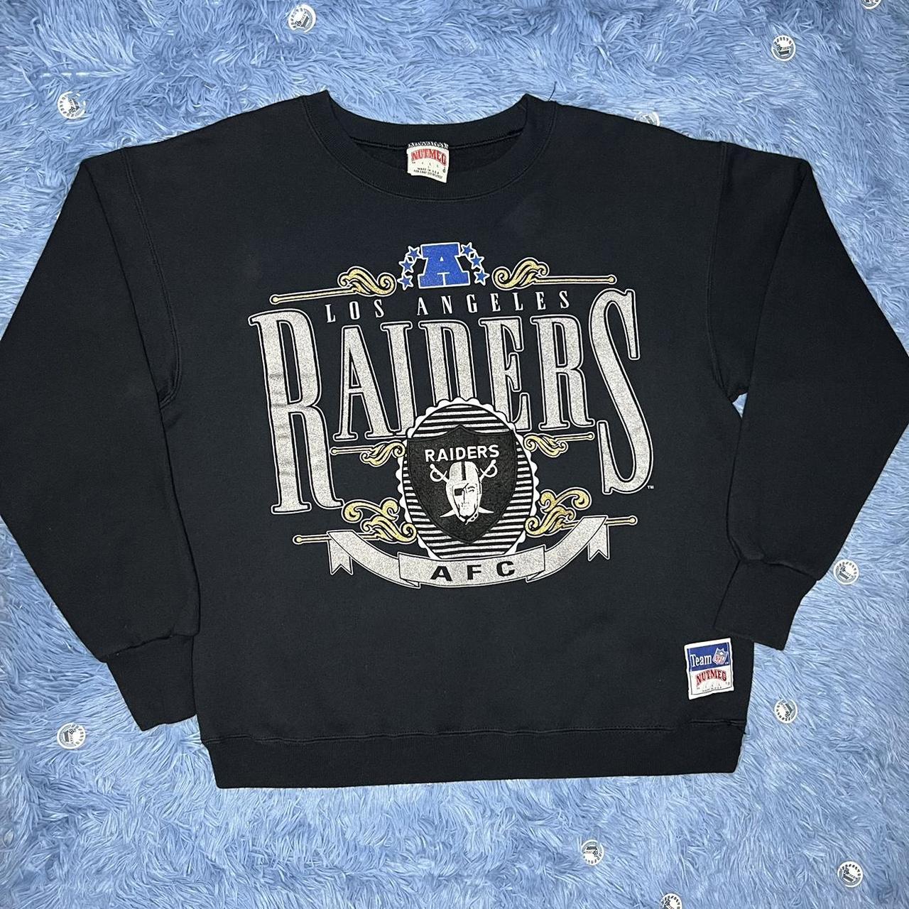 90's Los Angeles Raiders Nutmeg NFL Crewneck Sweatshirt Size Large