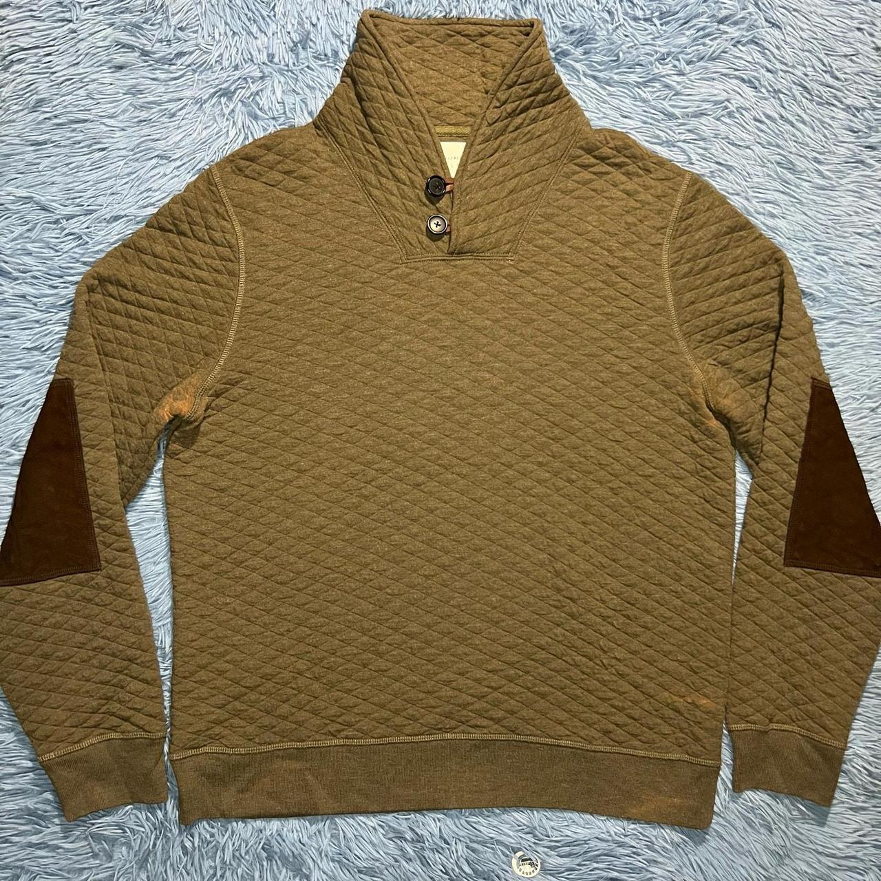 Billy Reid Diamond Quilted Shawl Collar Pullover. Depop