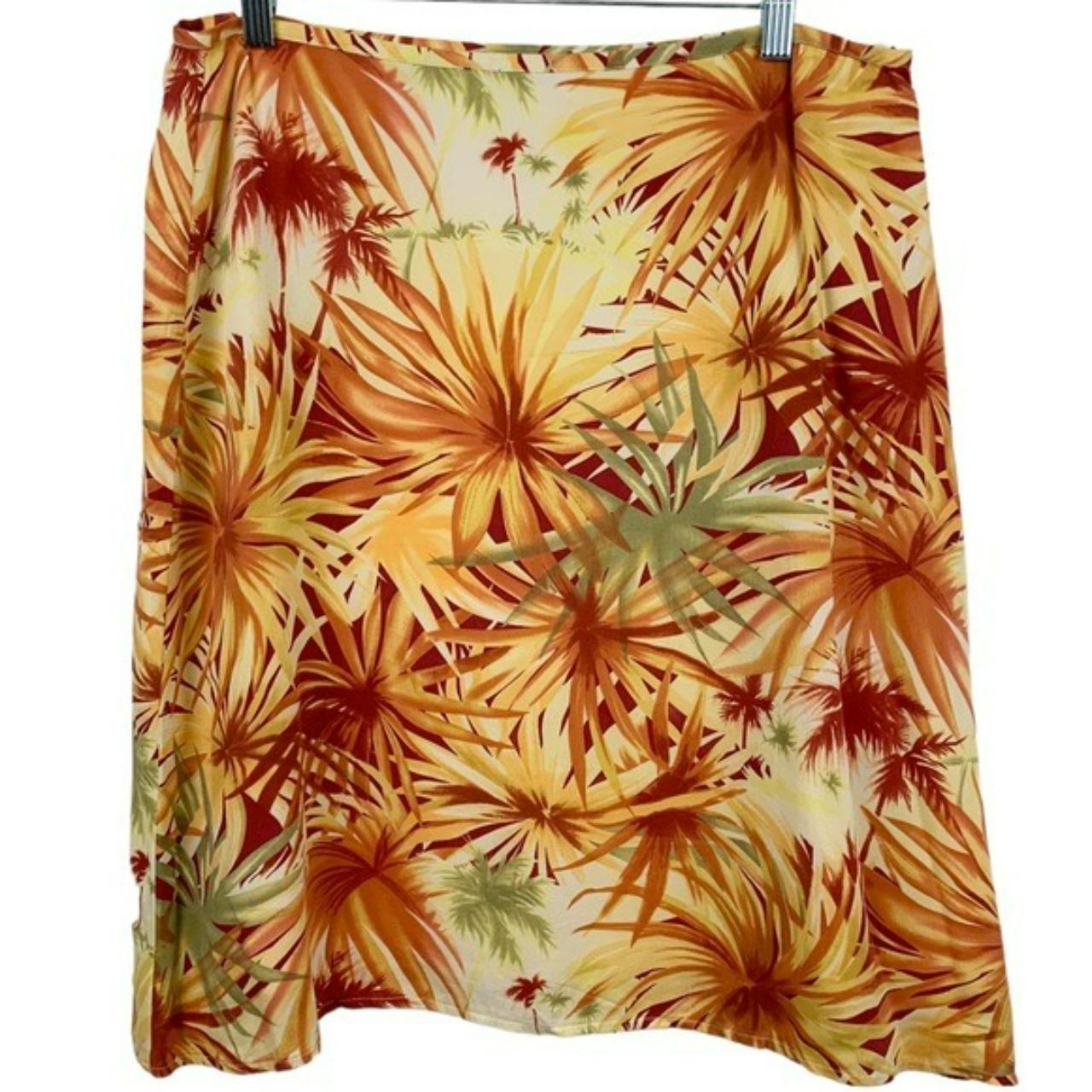 Tommy Bahama 100% Silk Tropical Floral Mini Skirt -... - Depop