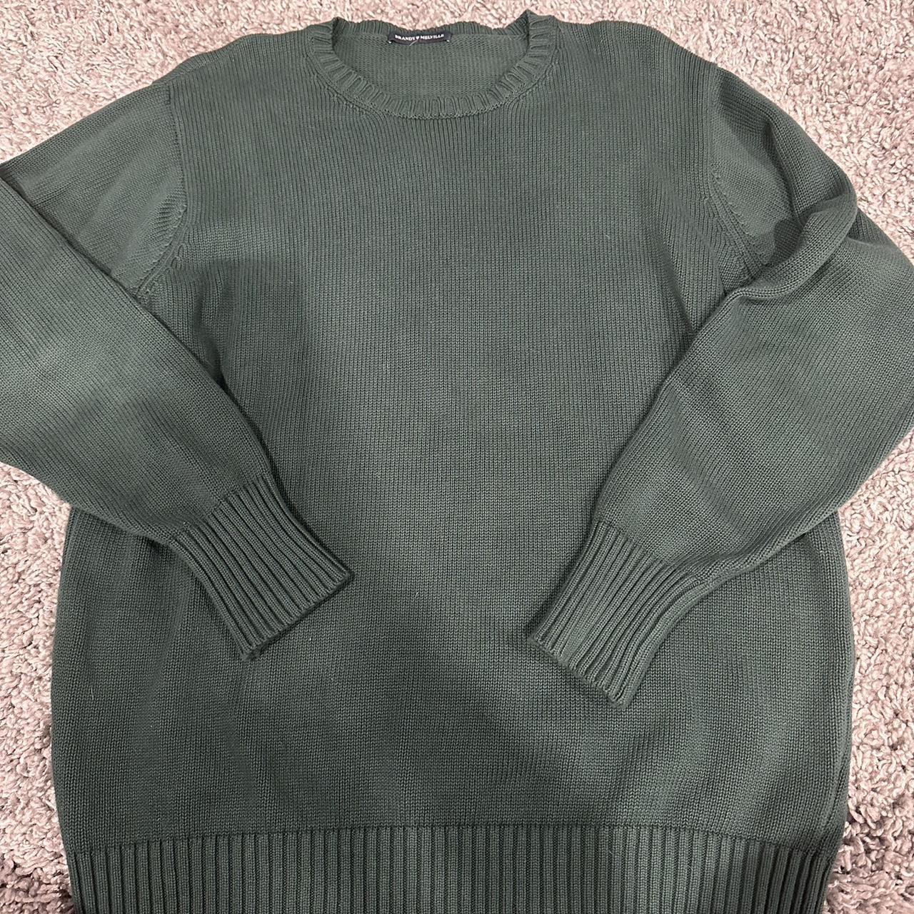forest green brandy oversize sweater!! perf for fall... Depop