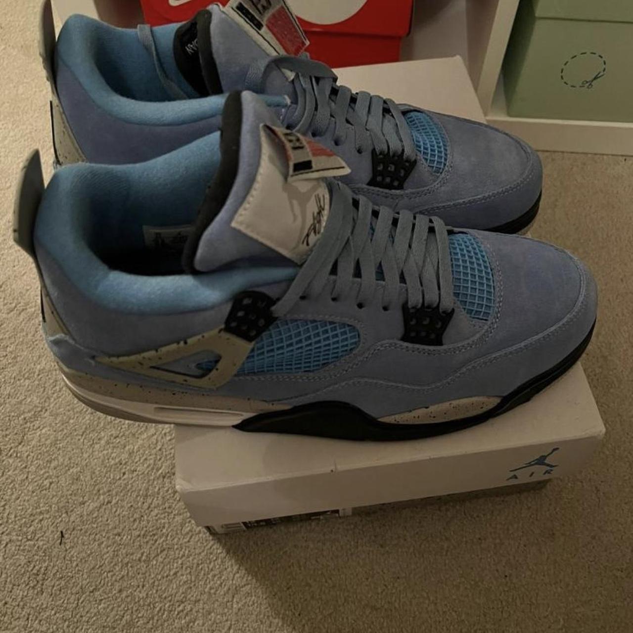 Jordan 4 university blue - Depop