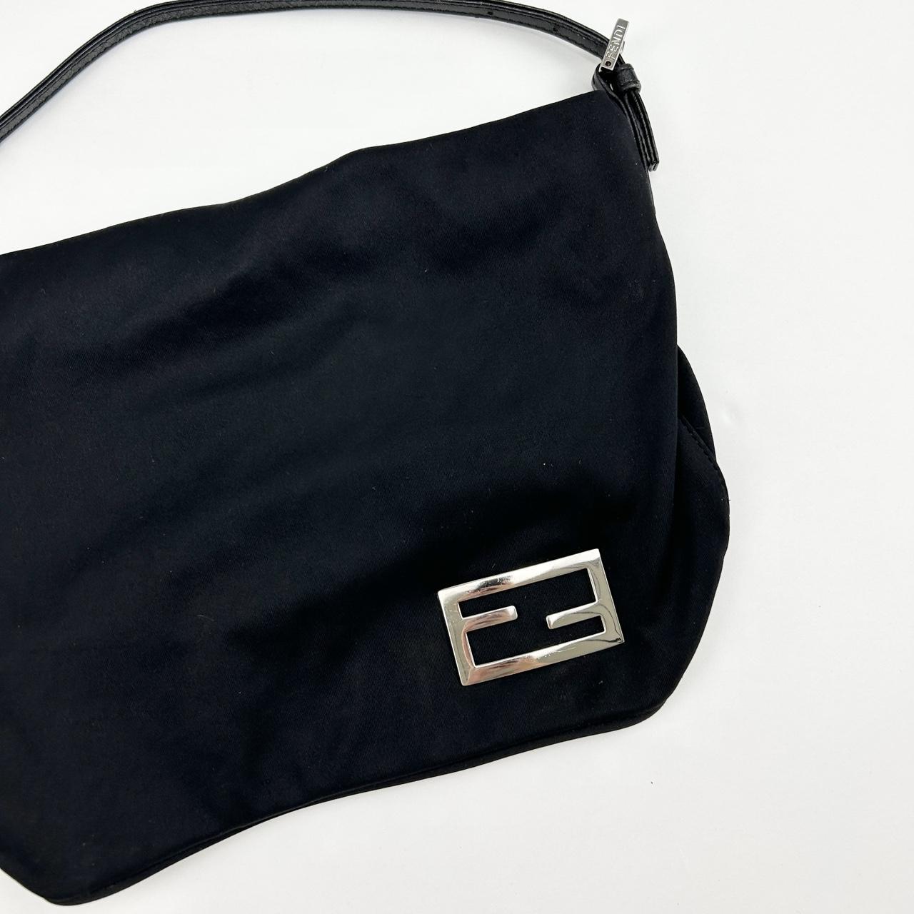 Vintage Fendi FF Black Cloth Shoulder - Depop