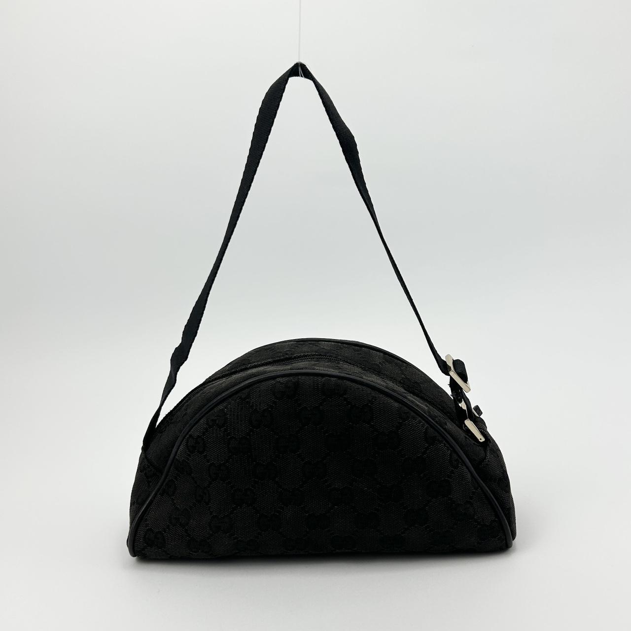 Vintage Gucci Monogram Shoulder Bag Black SKU... Depop