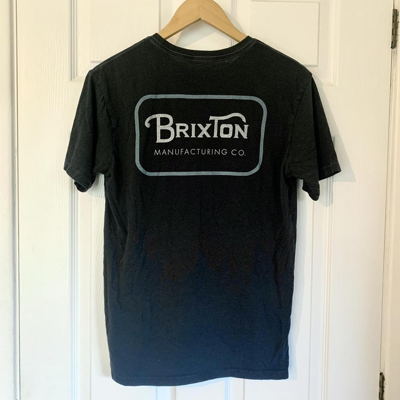Brixton Men's Black Tshirt Depop