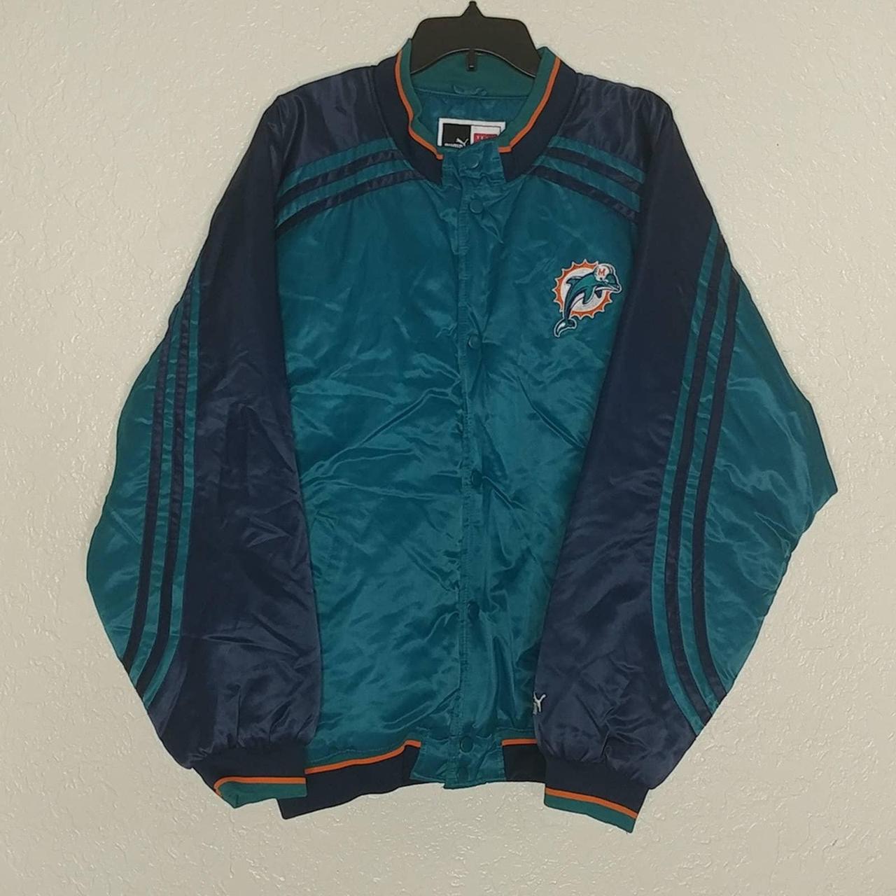 Puma Team NFL Miami Dolphins multicolored coat with... - Depop