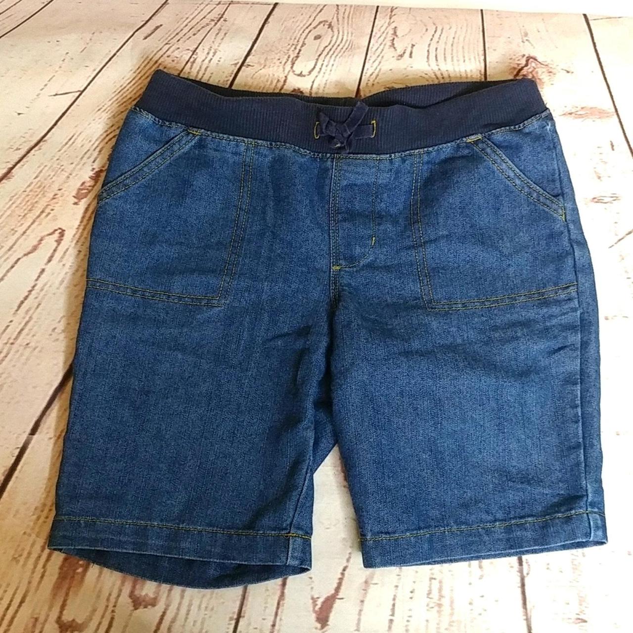 Faded Glory blue jean shorts with elastic waist and