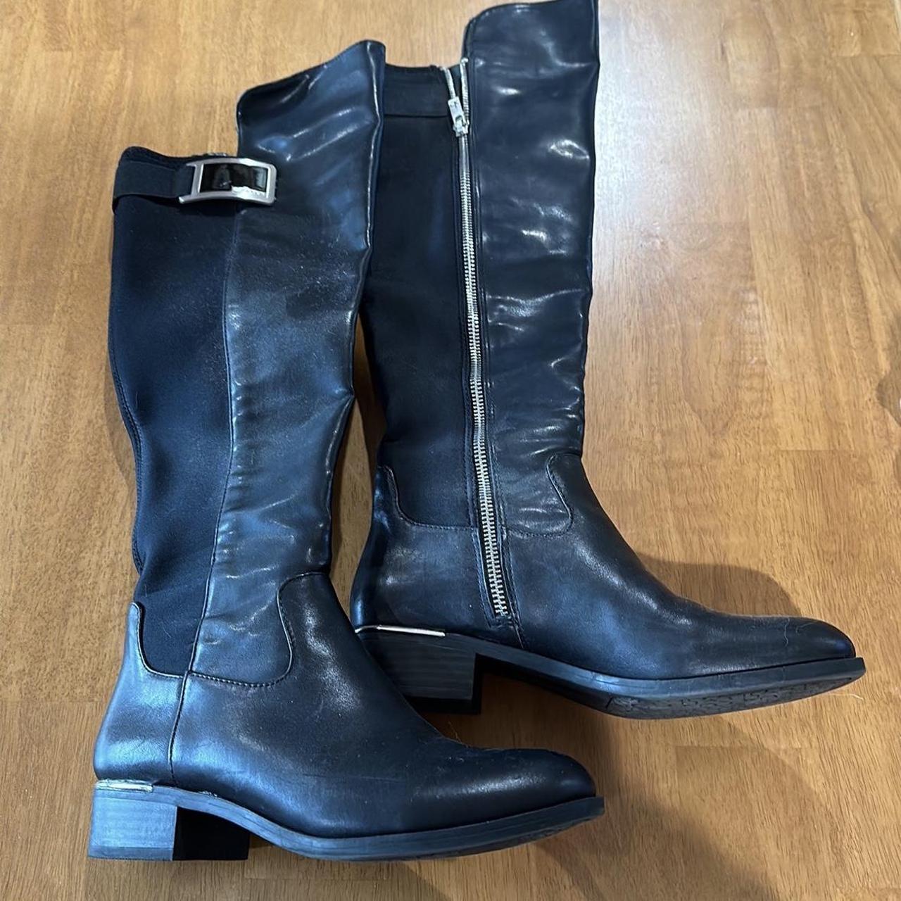 Calvin Klein Allair Stretch Back Over The Knee Boots... - Depop