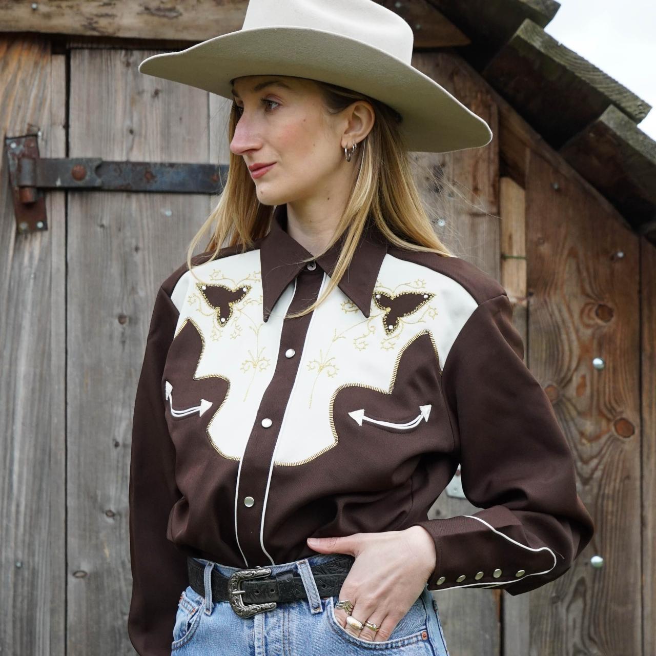 Celt&Cobra ブラウン ウエスタンシャツ S H bar C Celt&Cobra ブラウン