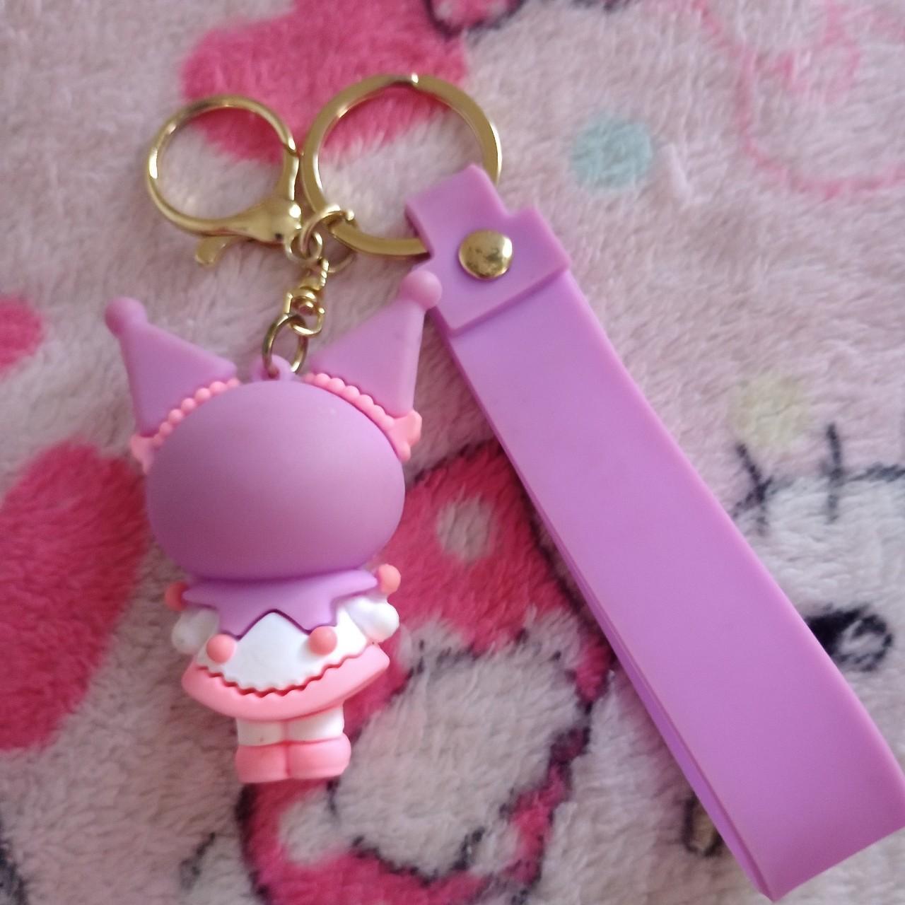 Sanrio Kuromi keychain figure. Has a bit of light... - Depop