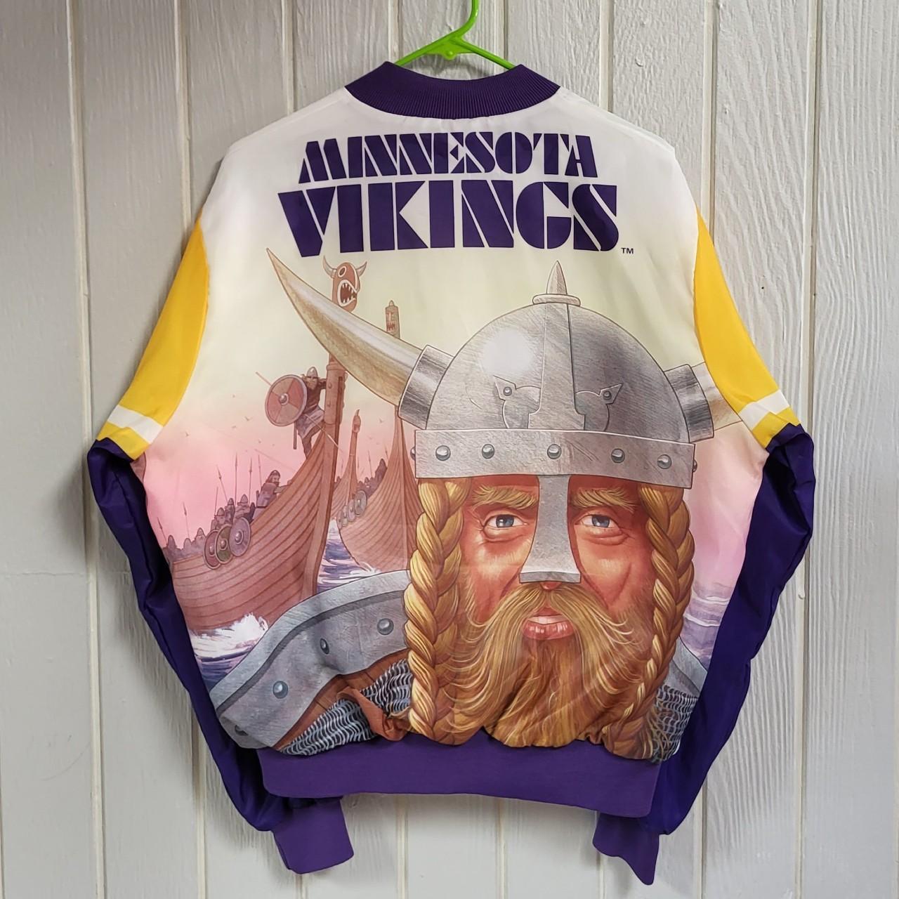 Vtg 90's Minnesota Vikings NFL Football Denim Shirt - Depop