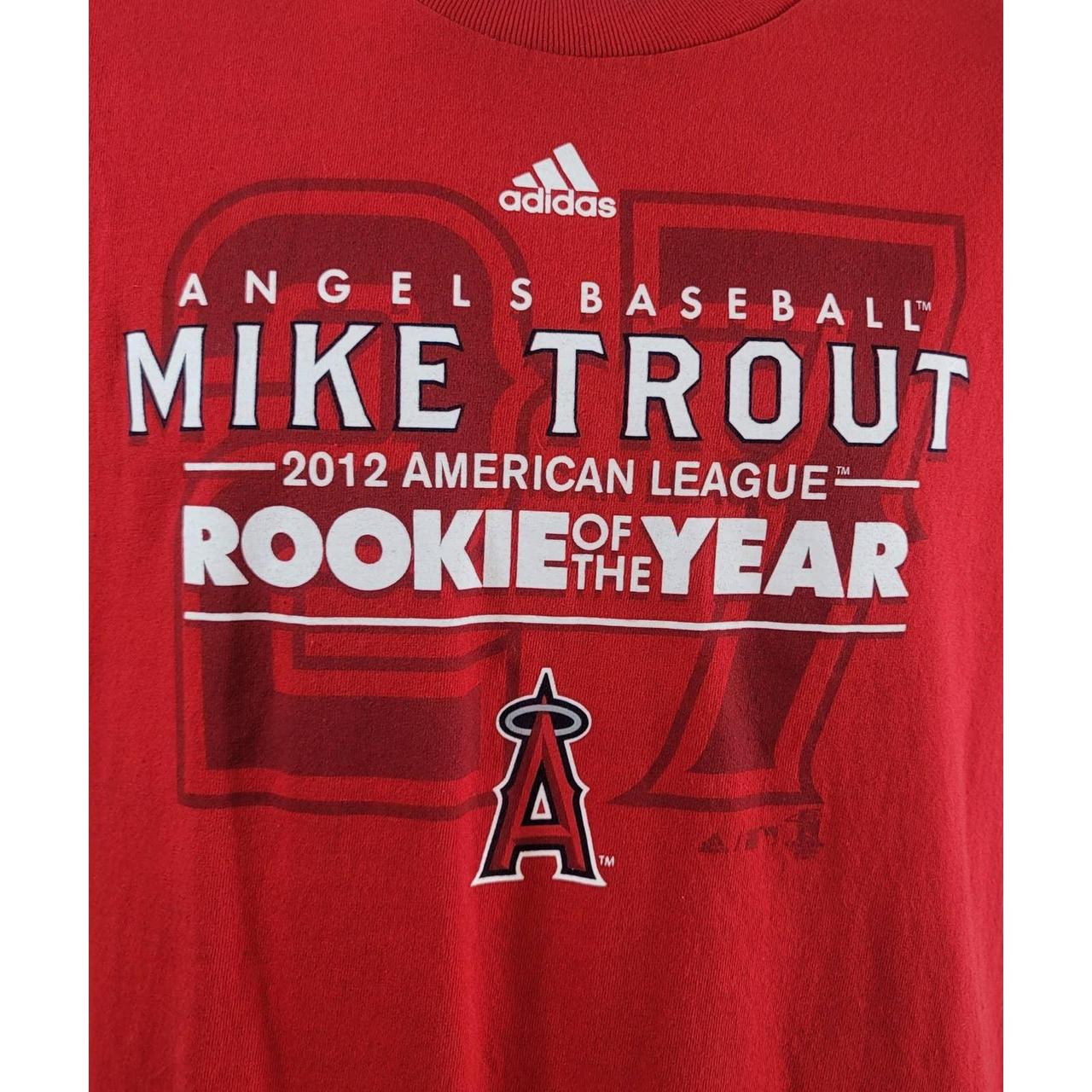 ANGELS BASEBALL JERSEY MIKE TROUT JERSEY YOUTH XL, - Depop