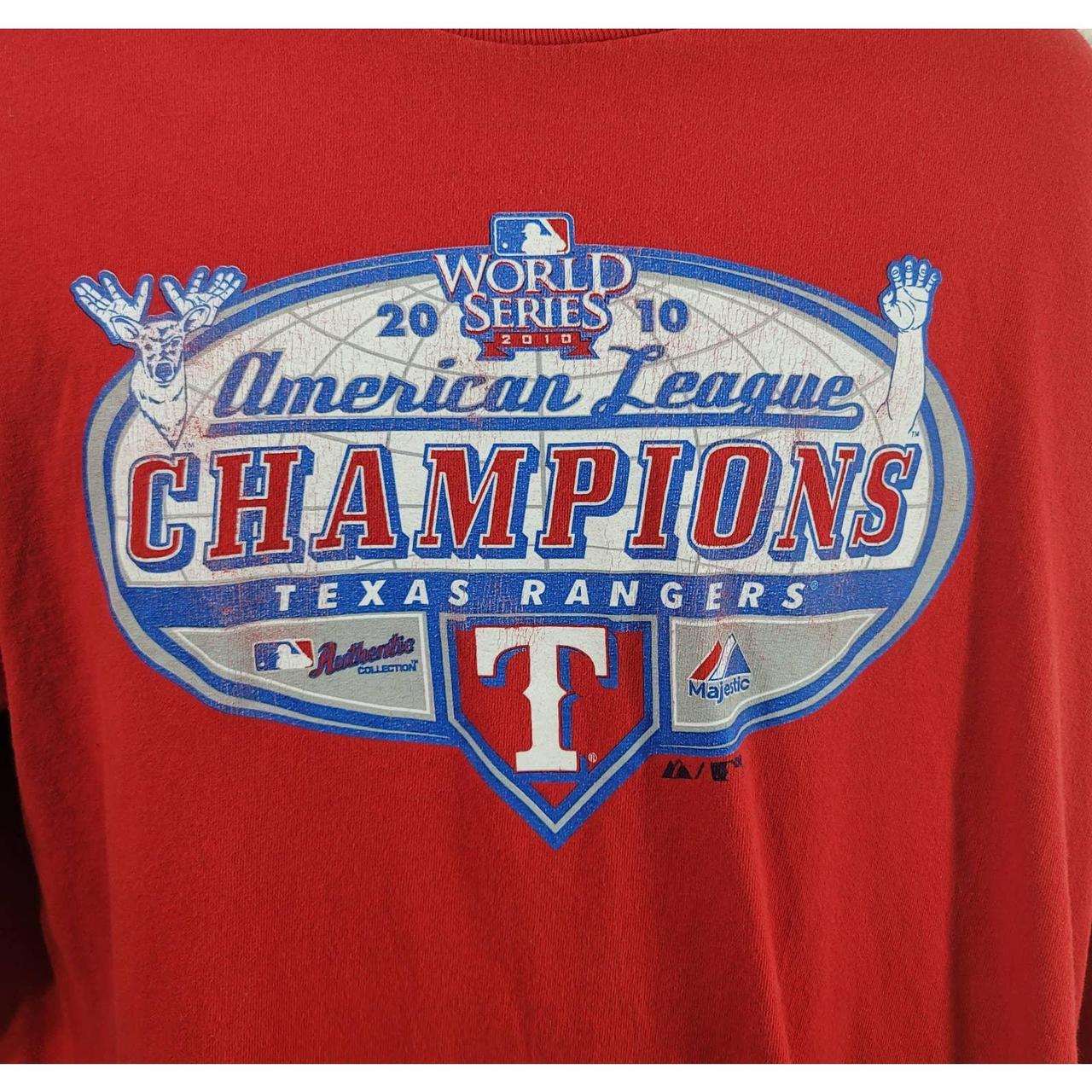 2010 TEXAS RANGERS WORLD SERIES MAJESTIC JERSEY (HOME) Y