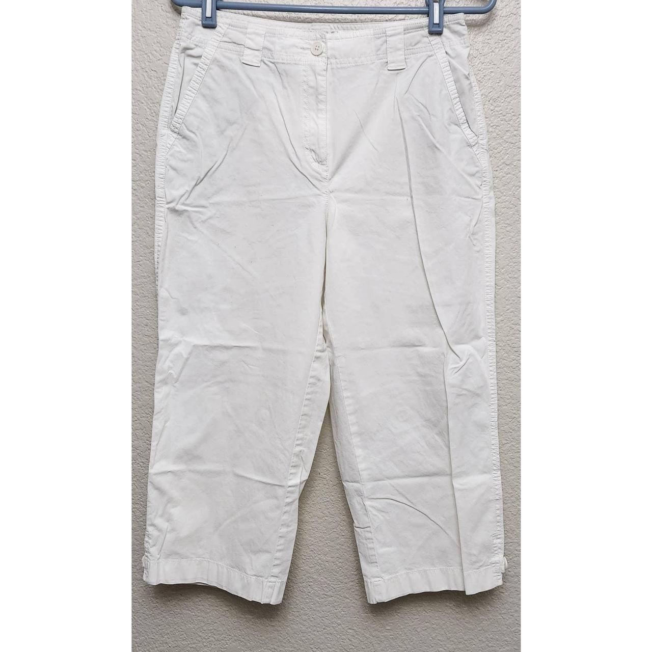 Boston Proper white lightweight cargo pants with... - Depop