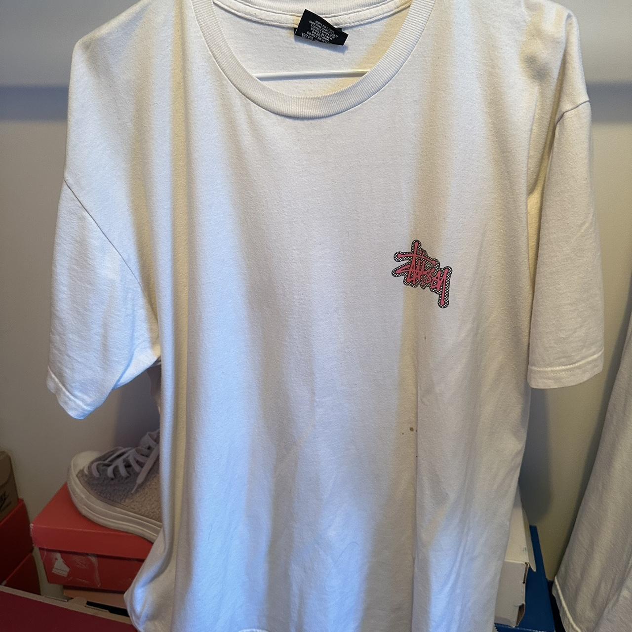 Stüssy Men's White T-shirt | Depop