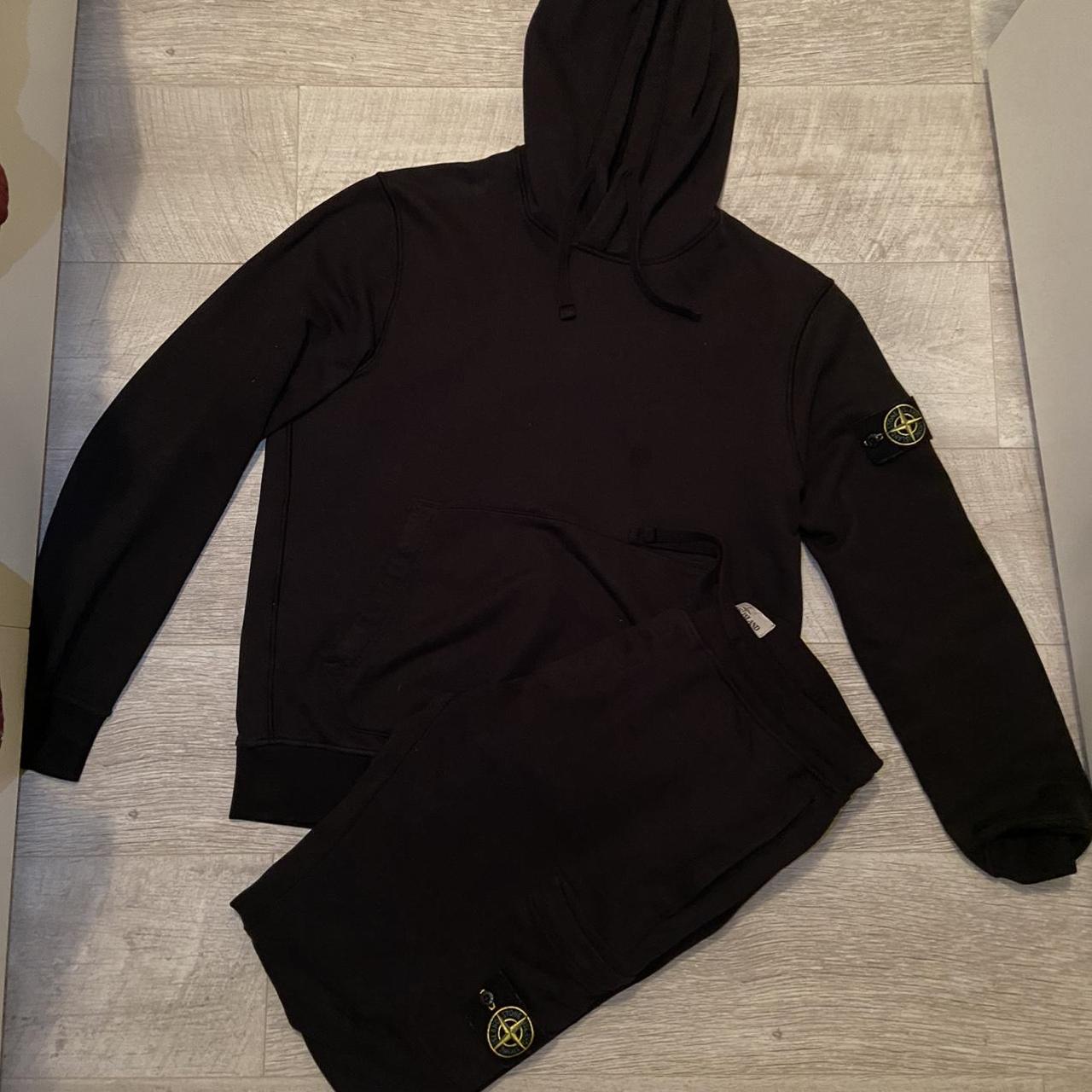 Stone Island tracksuit - black — size L — very good... - Depop