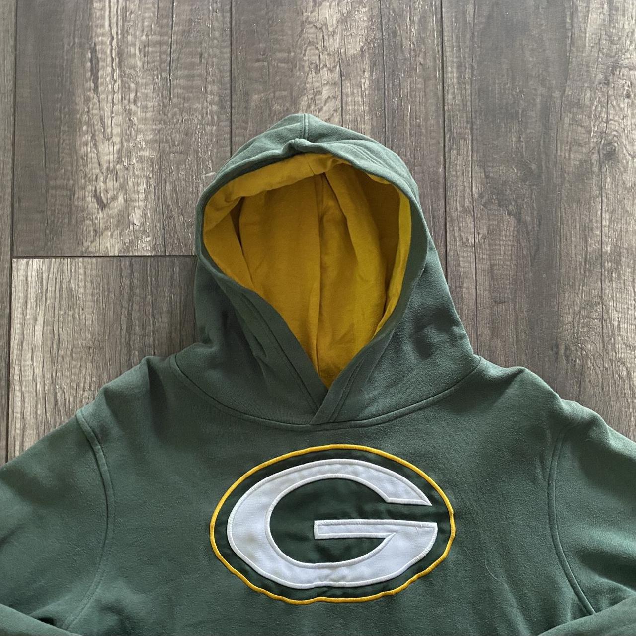 Mitchel & Ness Zip Hoodie Green Bay Packers Green - Depop