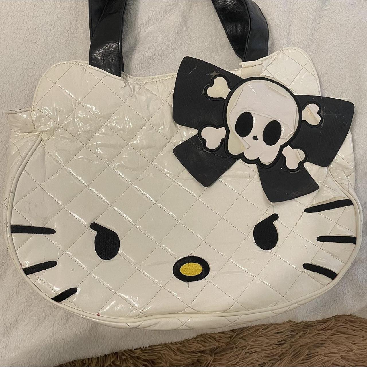 black hello kitty purse it is peeled up a bit in - Depop