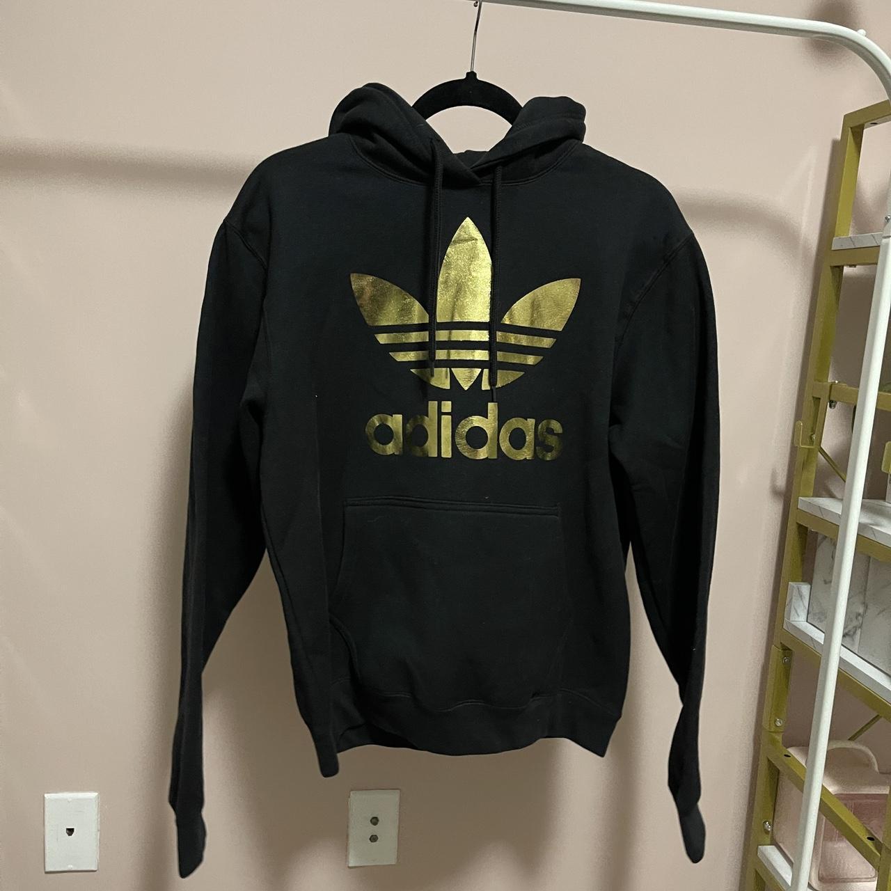 Black and discount gold hoodie adidas