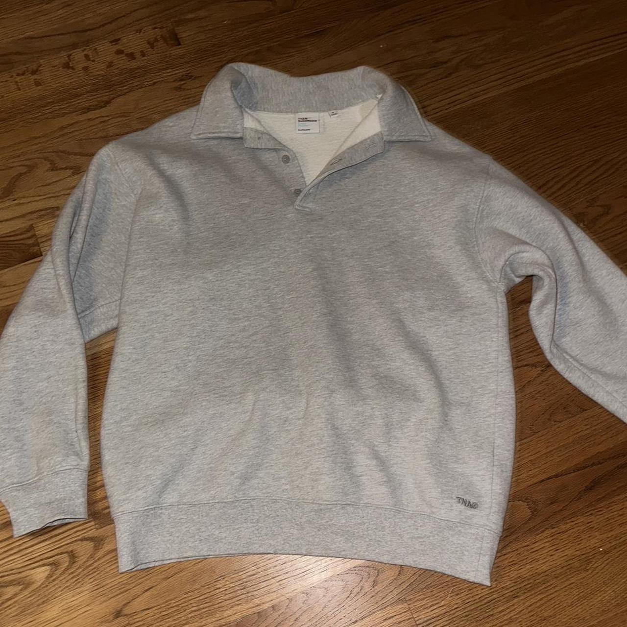 Aritzia TNA fleece collared sweatshirt - perfect... - Depop