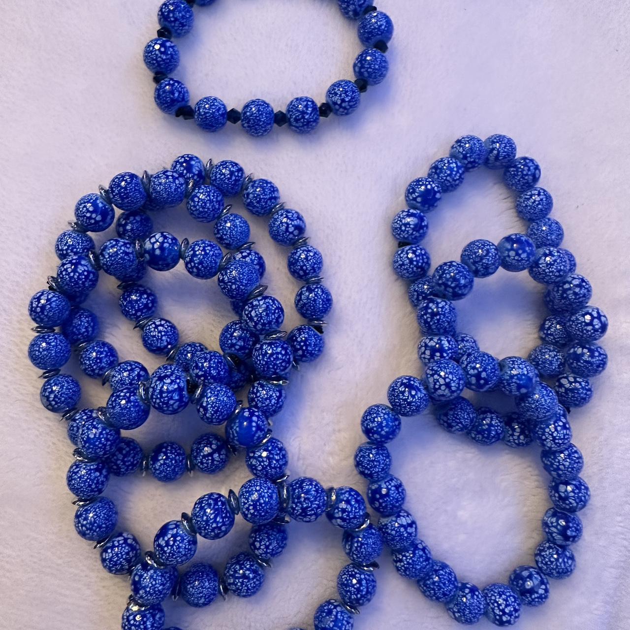 🫧Blue glass stone bracelet 🌊 different variations Depop