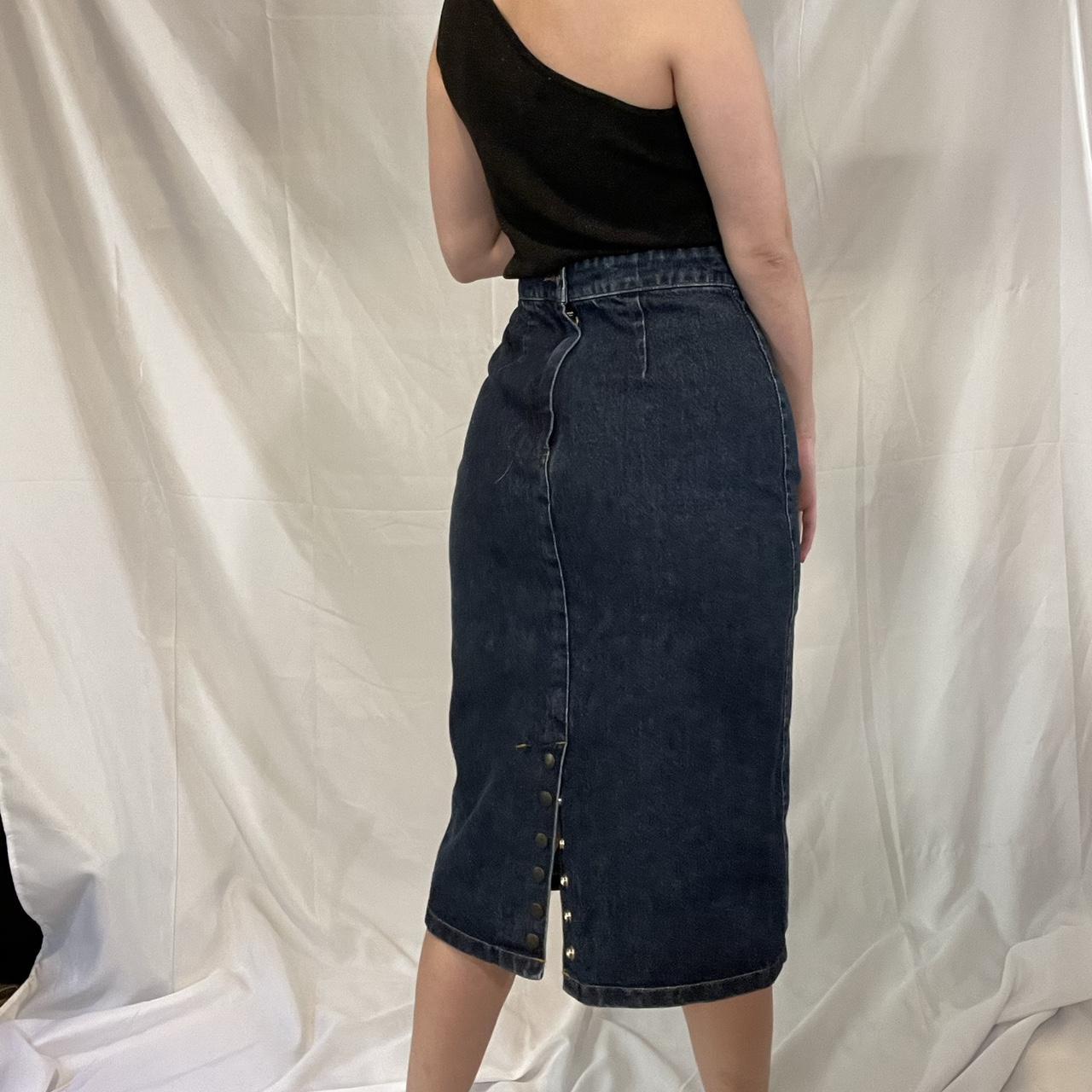 Cristina Women's Blue and Navy Skirt (2)
