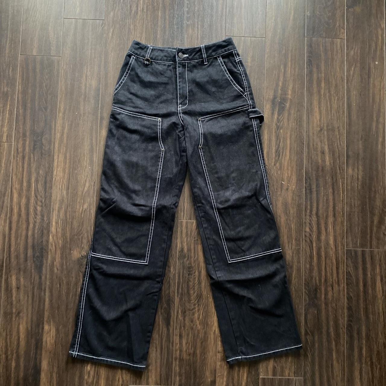 Korean Brand RUNNING HIGH black cargo jeans