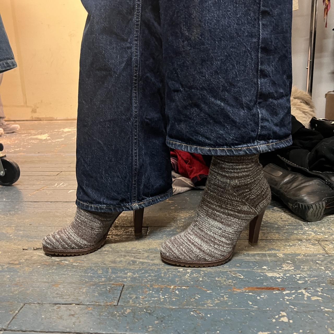 MISSONI Knit Wool Sock Boots Size 38 RARE Depop