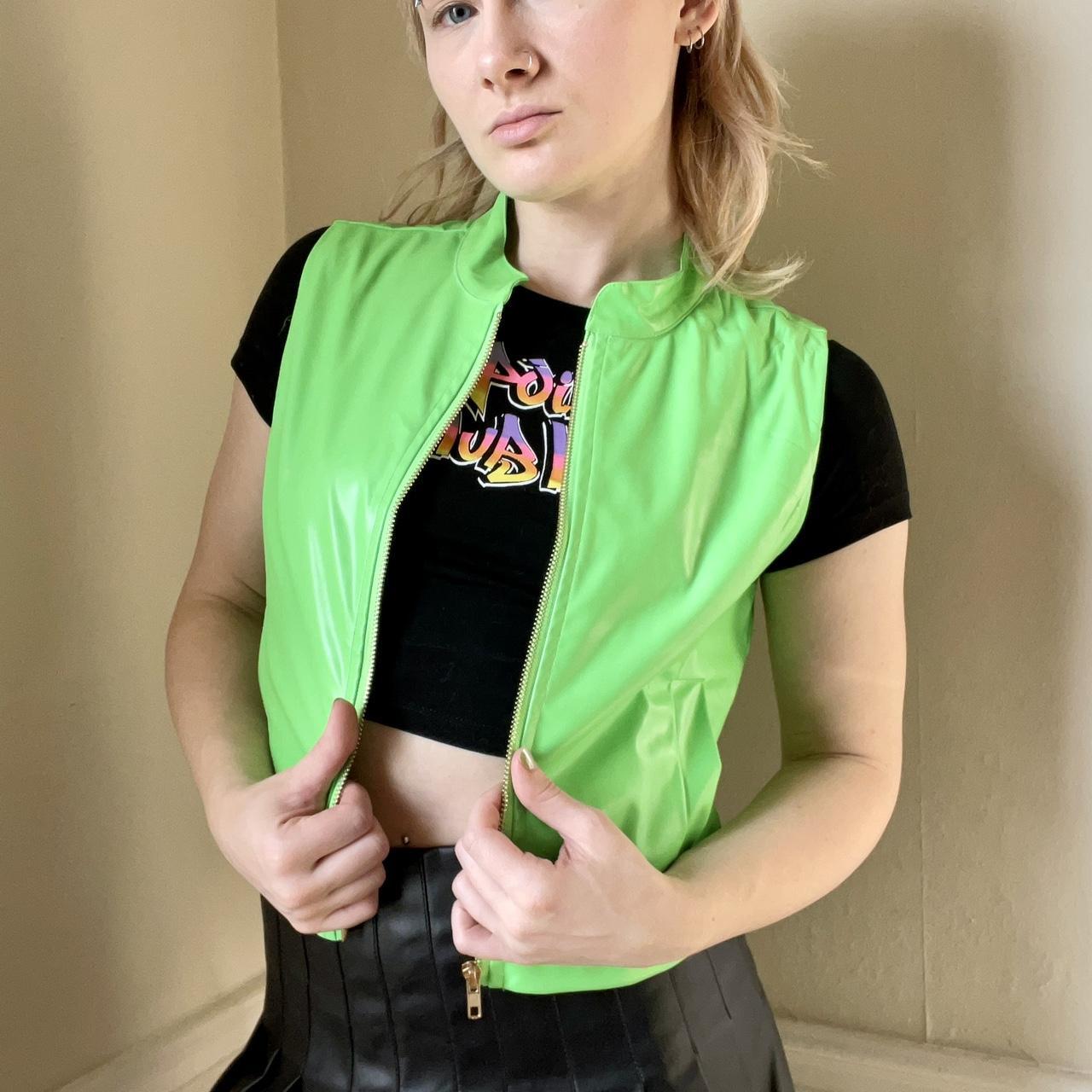 Dolls Kill Women's Green Gilet Depop