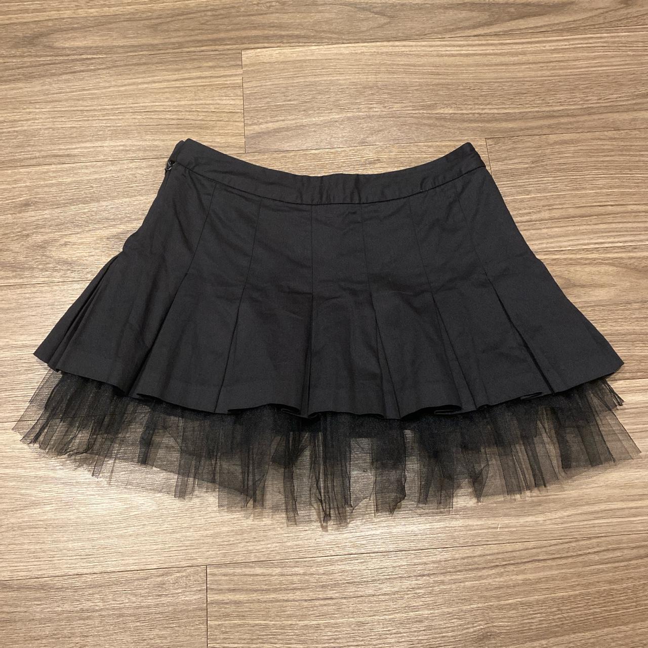 Pleated mini skirt tulle best sale