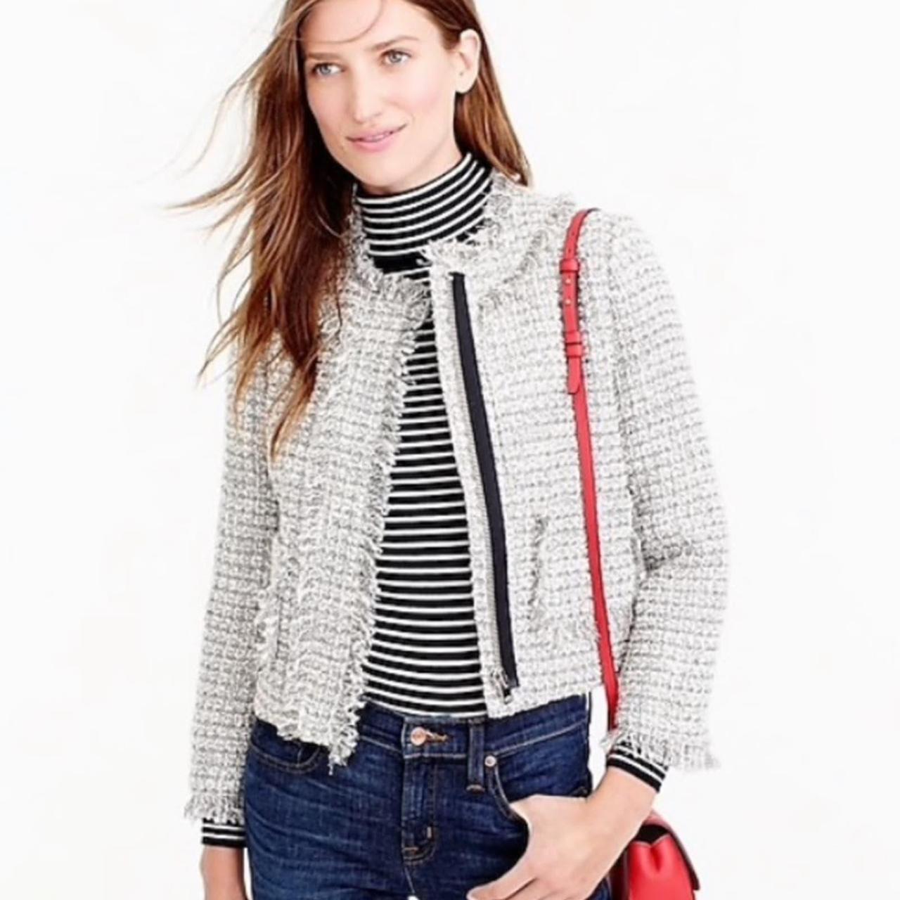 J crew lady jacket in metallic tweed hotsell