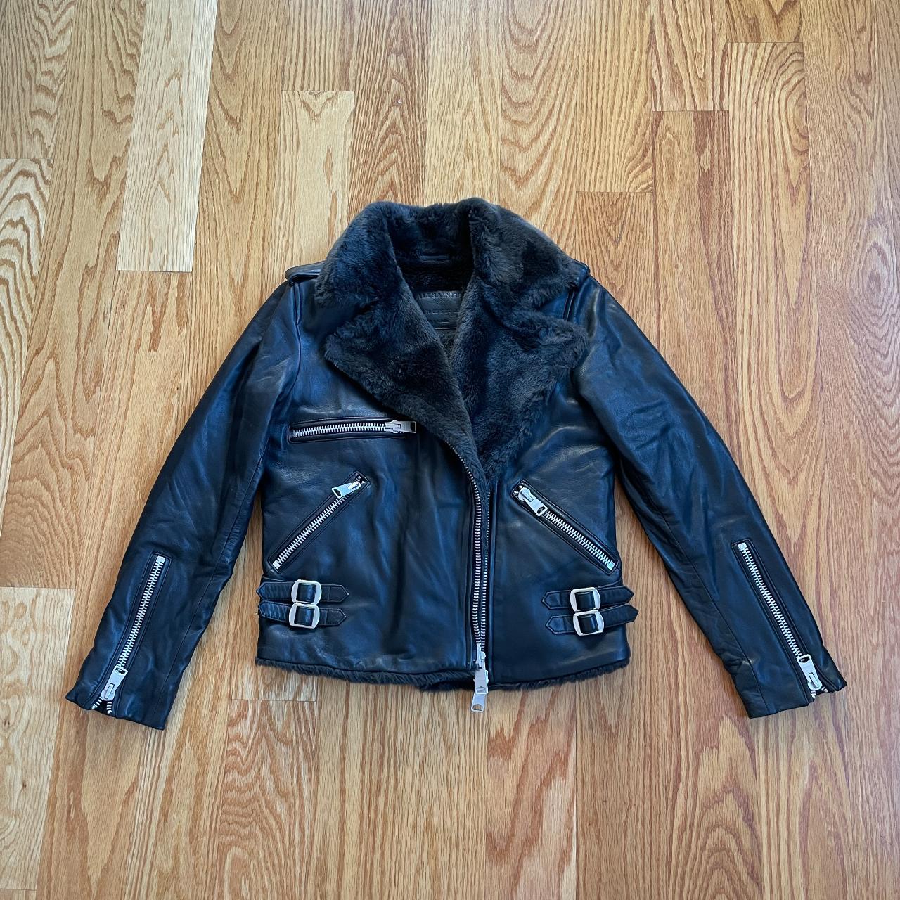 All saints shop higgins leather jacket