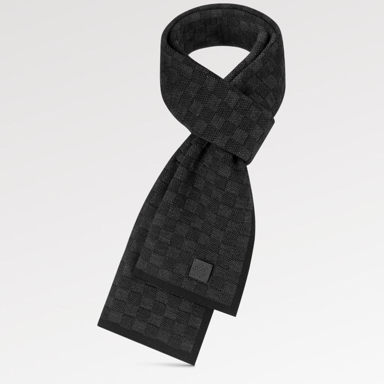Louis Vuitton petite damier black and grey scarf. - Depop