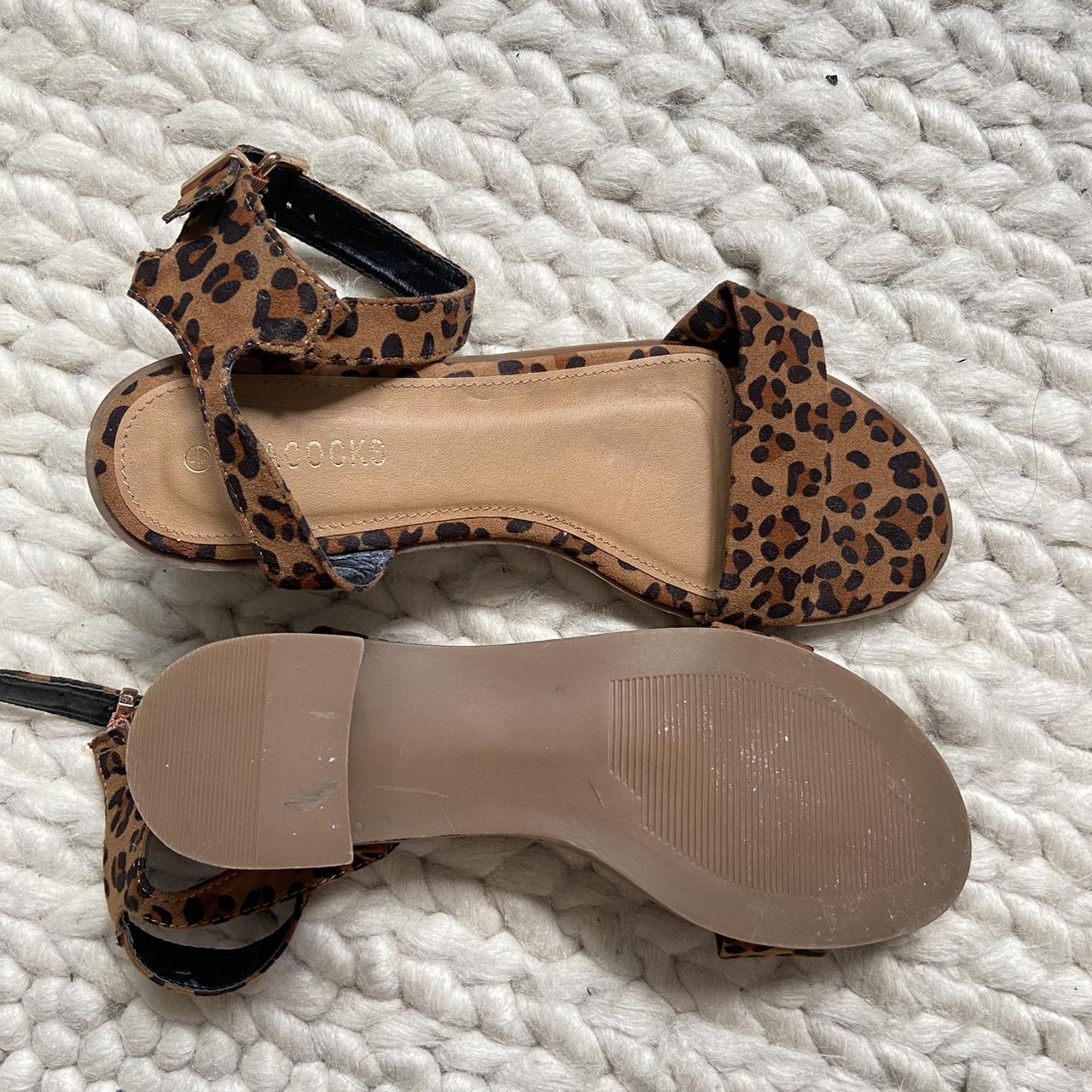 Animal print heeled sandals Size 6 Very... - Depop