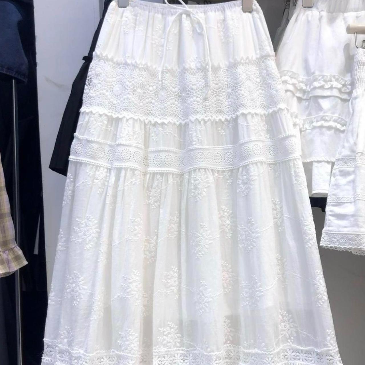 Women's Skirt - White/Cream - One size – White la… - image 1