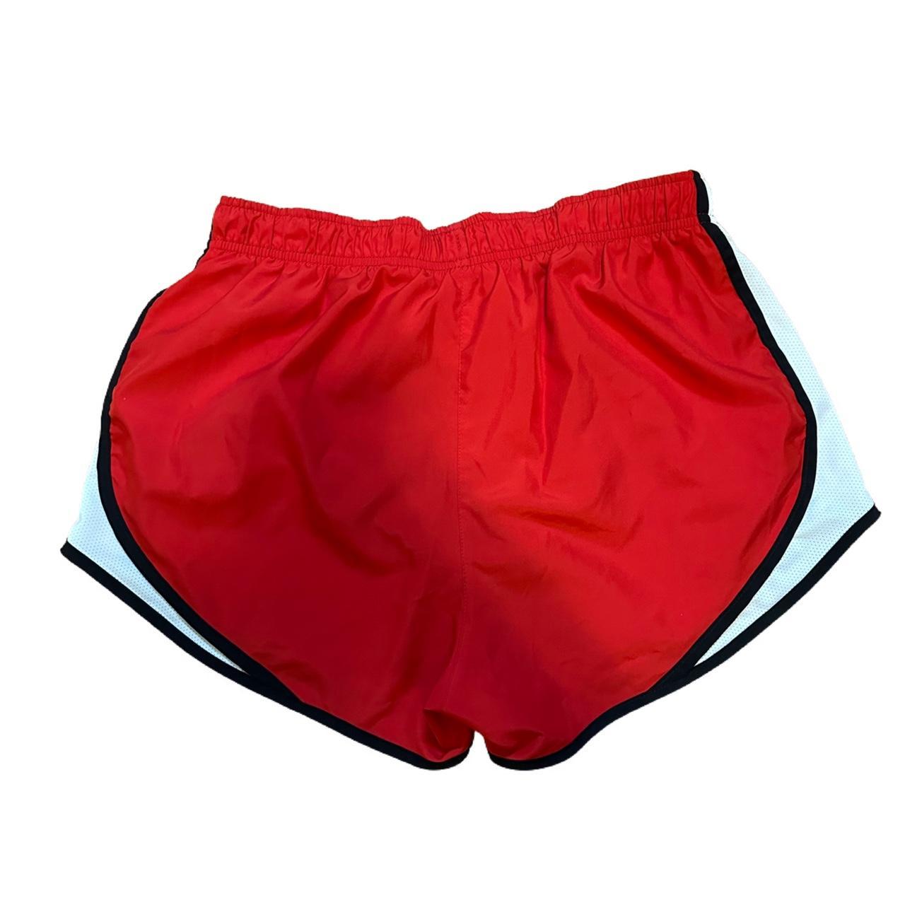 Nike Women's Red and White Shorts Depop